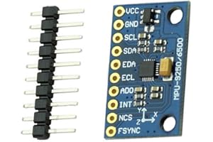 Hailege MPU9250 GY-9250 Giroscopio de 9 ejes 9 DOF de 16 bits Sensor magnético de aceleración Posición de 9 ejes + Giroscopio + Acelerador + Magnetómetro Módulo de sensor IIC/SPI