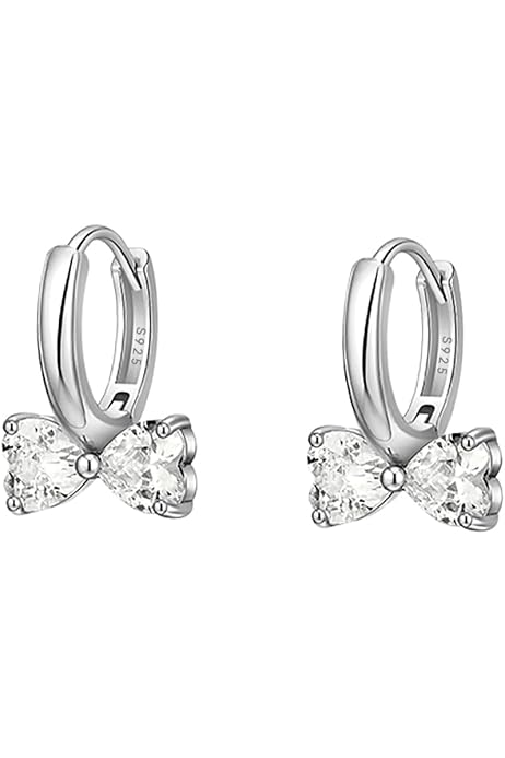 Boucles D'Oreilles Papillon Argent Sterling 925 - Créoles Pendantes Pour Femmes Et Filles - Zircons Bleus Avec Boîte Cadeau