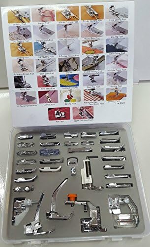 Fheimin® 32Pcs Sewing Machine Presser Foot Kit Set For Janome Brother Singer Domestic Part