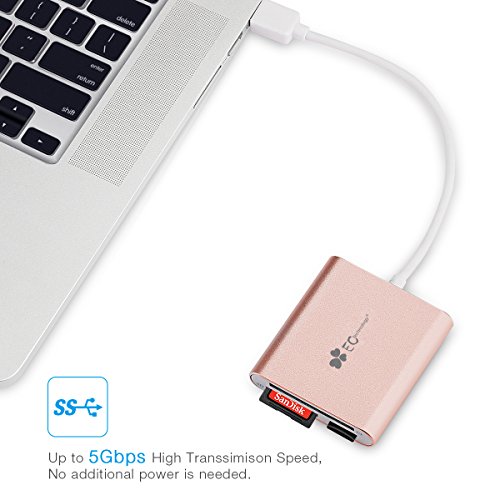 EC Technology 3in1 USB 3.0 Kartenleser Ultra Highspeed mit Kabel für SDXC, SDHC, SD, CF, Highspeed-CF (UDMA), MS, M2, Micro-SDXC, Micro-SDHC, Micro-SD Karten [Unterstützt UHS-I Karten] - 4