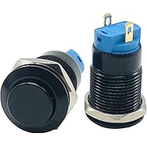 Gebildet 4stuks 22mm 12V/ 24V/ 125V/ 250V/ 5A Vergrendeling Drukknop Schroef Type Terminals Rvs Waterdichte Metalen Schakelaar (Hoge Kop