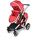 iSafe Tandem Pram me&you - Warm Red (Red) + All Raincovers