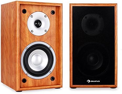 New 150W HIFI Home Cinema Bookshelf Speaker Surround Sound Pair- Walnut