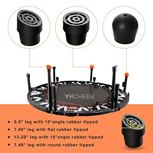 Ancheer Trampolin, Indoor Trampolin mit Haltegriff, Ideal für Fitness Heimtraining - 3