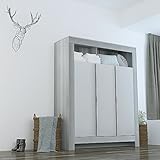 Babyzimmer Felix mit 3 türigem Kleiderschrank in der Trendfarbe akaziengrau - 5