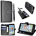 Produktbild KAMAL STAR® NOKIA LUMIA 535 PU LEDER LEATHER FLIP CASE COVER HÜLLE ETUI TASCHE SCHALE + STYLUS (Black Book)