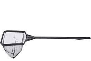 SMANDY Aquarium-Fischnetz, leichtes Nylon, Fischtank-Angelnetz, quadratisch, Fischgarnelennetz, Meshy, Fischtank, Fangreinigungsnetz, Werkzeug mit Kunststoffgriff