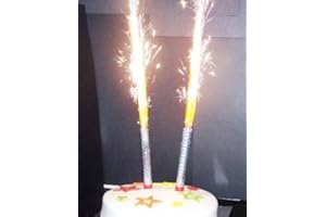 FANCYDRESSCOZ ICE FOUNTAIN CANDLES SILVER WITH SILVER FLAME (2 per pack)