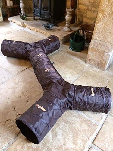 'Hop Inn' Rabbit Tunnels Hideouts Cat Tunnels x 2 - Tear Resistant - STRONG Material and Frame (Chocolate)