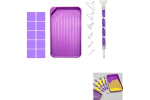 CMUYKIBU Ensemble d'accessoires pour stylo diamant, outils de peinture 5D avec 6 pointes de stylo en acier inoxydable en plusieurs tailles et boîte de broderie diamant