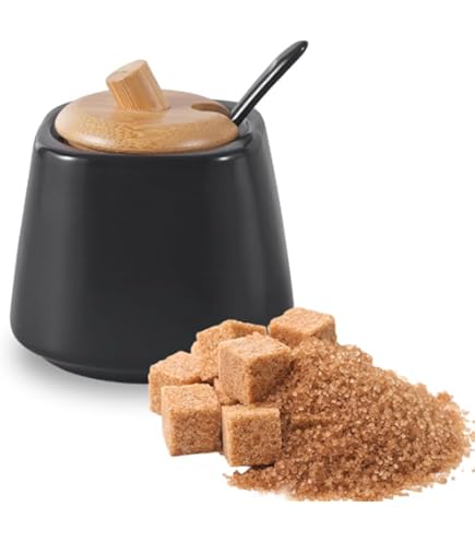 Zuccheriera A Forma Di Tamburo Con Coperchio In Legno E Cucchiaio - Design Elegante Per Casa E Bar - Foto 4