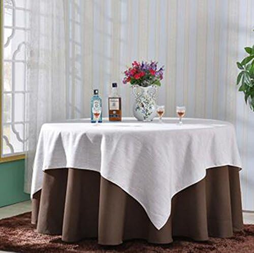 QIN PING GUO QPG Hotel Linen Round Tablecloth Square Tablecloth Table Cloth Coffee Table Cloth Cover Cloth Pure Color Elegance Retro Thickening Opaque (Color : A5, Size : 390cm)