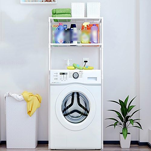 QFFL tray Bathroom Washing Machine Bracket / Scalable Storage Frame/ White Floorstanding Storage Rack/ Toilet Rack Electric dedicated base ( Size : 134cm )