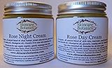 All Natural & Organic Rose Moisturiser Duo | Pure Rose Day & Night creams with all natural & organic ingredients | Light & easily absorbed Day Cream with aloe vera to nourish & protect | Rich & nourishing Night Cream with premium, organic, unrefined Shea Butter | with pure Jojoba & Rosehip Oil | Leaves skin soft, smooth & radiant with the fragrance of classic Rose.