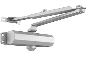 VEVOR Ferme-porte automatique, capacité de charge 68 kg, ferme porte à tampon hydraulique taille réglable usage commercial résidentiel corps en fonte d'aluminium robuste, installation facile, argenté