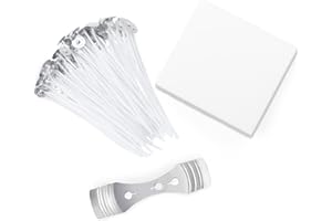 Candle Wick,SMALUCK Natural 50 Candle Wicks with 1pcs 3-Hole Candle Wicks Holder for DIY Candles Craft Tools Candle Making Kit (10cm)