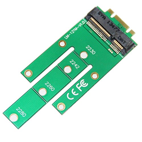 BlueBeach® NGFF M.2 PCI-E 2 Lanes zu MSATA 50mm Mini PCI-E 18 + 8 SSD Festplatten