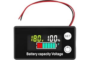 Vesaneae DC 12 V-84 V Display LCD di capacità della batteria con allarme di luce e suono - Indicatore e tester per litio e piombo acido