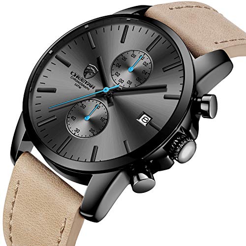 CHEETAH - Reloj de Pulsera para Hombre (Cuarzo, analógico, Correa de Malla de Acero Inoxidable, con Fecha, Correa de Malla), Color Negro