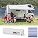 Produktbild Fiamma Campingartikel F45S 260 cm Wohnmobil Markise Himmel, Polar Weiß/Blau Ocean (06280h01 N)