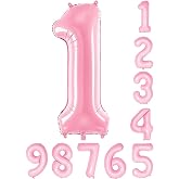 Rakam Folyo Balon 34 in&ccedil; 76-82 cm (Pembe, 1)