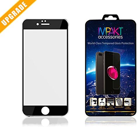 Impakt Accessories® iPhone 6S Plus Full Silicone Cover, Extreme Protection and Quality Tempered Glass Screen Protector (4.7 inch) for Apple iPhone 7 (2016) 9H Hardness, 0.33mm Thickness and Easy Bubble-Free Installation [Lifetime Warranty], White