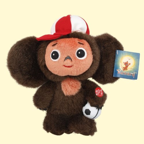 Preisvergleich Produktbild Tscheburaschka Fussballspieler 18cm sprechend Plüschtier Kuscheltier Cheburaschka