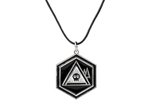 GAUEIOUR Murder Uzi Drone Necklace,Skull Pendant Necklace Cool Metal Chain for Men Women,Cartoon Fashion Necklaces Costume Accessories Copper Necklaces