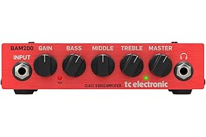 TC Electronic BAM200 Ultra-Compact 200 Watt Bass Head with Class-D Amp Technology