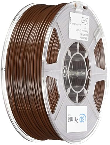 3D Prima 3DPABS300BN Print Filament, ABS, 3 mm, 1 kg Spool, Brown
