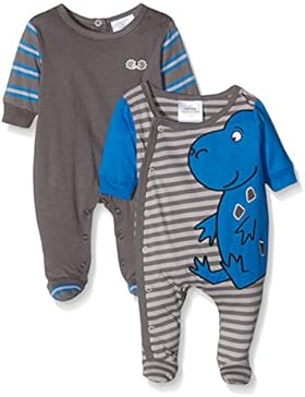 Twins Unisex Baby Schlafstrampler Dino 2er Pack