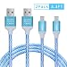 Produktbild Micro USB Kabel, TYJTECH 2-Pack 3.3FT/1M Micro USB Schnellladekabel Geflochtenes Kabel High Speed Sync für Android Smartphones, Samsung Galaxy, HTC, Huawei, Sony, Nexus, Nokia, Kindle und mehr - Blau