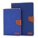 Produktbild iPad Pro 9.7 Hülle,iPad Pro 9.7 Ledertasche Hellblau,Leweiany iPad Pro 9.7 Hülle Luxus Denim Muster PU Leder Tasche Etui Premium Handy Schutzhülle Tasche Ständer Cover mit Eingebautem Magnet Bookstyle Handyhülle Lederhülle Folio Slim Fit Hardcase Wallet Tasche Flip Brieftasche Etui Tasche Handytasche mit Kartenfächer und Bargeld Rückseite Abdeckung Anti-Kratzer für Apple iPad Pro 9.7 Zoll Tablet