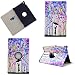 Produktbild LMAZWUFULM Hülle für Amazon Kindle Fire HD 8 2016 (8.0 Zoll) PU Leder Ultra Dünn Magnetverschluss Faltbare Drehbar Auto Sleep/Wake Funktion Lederhülle Malerei Mädchen mit Regenschirm und Regenbogen Regen Muster im Bookstyle mit Stent-Funktion und Karten Slot Holster Ledertasche Flip Cover für Amazon Kindle Fire HD8 (6. Generation 2016) 8.0 Zoll Tablet-PC