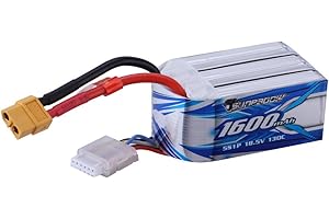 SUNPADOW 5S 18.5V Lipo batería 1600mAh 130C Soft Pack con conector XT60 para RC FPV Quadcopter avión helicóptero avión Racing modelo Hobby