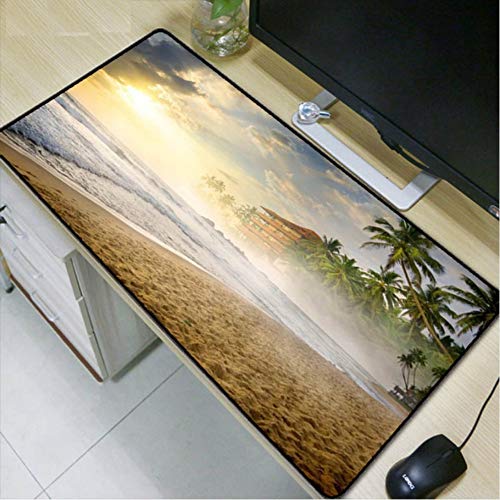 Preisvergleich Produktbild Lbonb Strand Meer Palmen Geschwindigkeit Große Gaming Mouse Pad Gamer Verschlusskante Maus Tastaturen Matte Mousepad 70 * 30 Cm