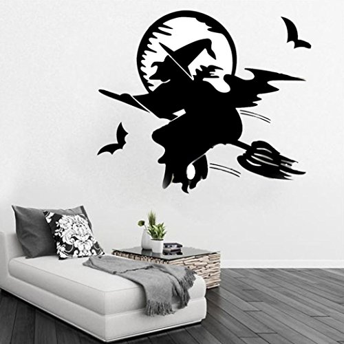 Voberry® 1 pc feliz Halloween Julia del patrón adhesivo de pared ventana de artesanía decoración del hogar de vinilo Decor