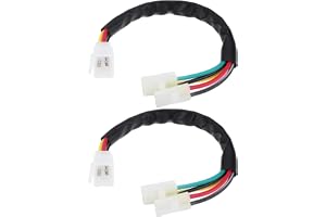 YINETTECH 2 st 6 stift till 2+4 stift CDI motorcykelkabel kabel kompatibel med Honda kompatibel med Yamaha 29 cm