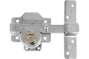 Amig - Serratura da applicare | 90 x 154 mm | Cromo lucido | Cilindro di sicurezza a 6 pin da 50 mm | Chiusura a scatto | Sistema Antibumping e Protezione contro i grimaldelli