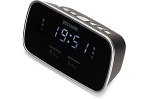 Aiwa Alarm Clock Radio, Black, 81015