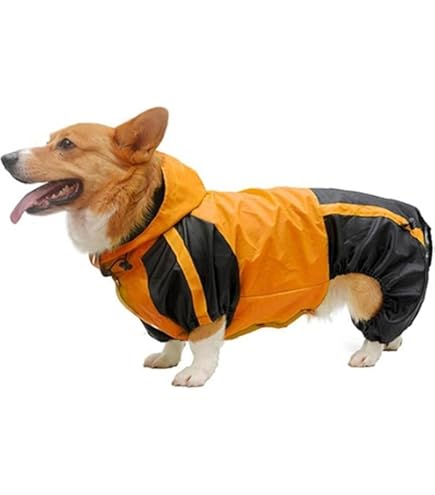 Vestito Impermeabile Per Cani A Gamba Corta - Grembiule Protezione Pancia Per Corgi E Cani Piccoli, Antimacchia