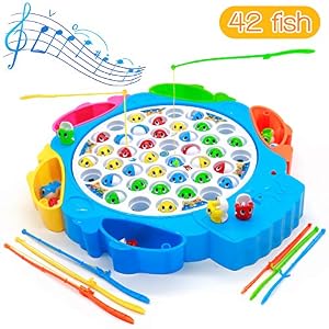 Disabled – Do not use Games de Société Peche a la Ligne Enfant – Juego de Pesca Musical con caña de Pesca para niños, Regalo de cumpleaños para niña y niño 3 4 5 6 años
