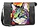 Produktbild Pop Art Canvas ::: Cat with green Eyes ::: peppige Umhängtasche mit Art Style Katzen Motiv