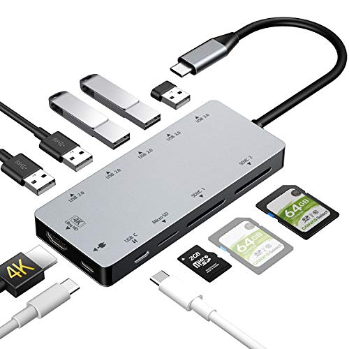 Rozeda USB C Hub 11 in 1 Dex Station mit HDMI 4K,USB 3.0, Aufladung,Unterstützt SD/SDHC/SDXC/Micro SD/Kartenleser OTG Type C Dock Kompatibel MacBook Pro 2017/2018,Samsung S8/S9 Rozeda USB C Hub 11 in 1 Dex Station mit HDMI 4K,USB 3.0, Aufladung,Unterstützt SD/SDHC/SDXC/Micro SD/Kartenleser OTG Type C Dock Kompatibel MacBook Pro 2017/2018,Samsung S8/S9