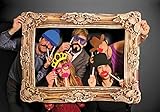 Paladone Photo Booth/Foto Requisite/XXL Bilderrahmen mit 24 witzigen Accessoires