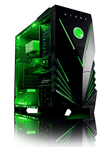 Vibox VBX-PC-1295 Apache Paket 9 54,6 cm (21,5 Zoll) Gaming Desktop-PC (AMD Phenom Quad Core FX-6300, 16GB RAM, 1TB HDD, NVIDIA Geforce GTX 960, Win 10 Home) grün - 2