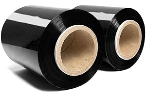 RAGO Zestaw folii stretch - 2 mini rolek folii stretch, 10 cm, 0,45 kg (czarna)