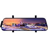 HUIOP 1080P DVR Ara&ccedil; İ&ccedil;i Kamera &Ouml;n ve Arka &Ccedil;ift Kamera 9.66 İn&ccedil; Dokunmatik Ekranlı S&uuml;r&uuml;ş Kaydedici 170&deg; Geniş A&ccedil;ı Desteği Net