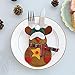 Produktbild 6 Stücke Weihnachten Besteckhalter Weihnachtsmann Schneemann Hirsch Dekoration Schneemann Besteck Anzug Porckets Messer Leute Tasche Weihnachten Tischdekoration für Zuhause Navidad(Hirsch)