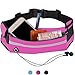 Produktbild AuBer Sport Hüfttasche Leichtes Laufgürtel Running Gürtel Runner Hüfttasche Band Taille Fanny Pack Fanny Tasche Wasserdicht Geld Gürtel mit 2 Seitlichen Taschen, Reißverschlusstasche & Kopfhörer Loch Hält alle Handys Größe unten 6" und Zubehör Passend für Männer Frauen für Reise Urlaub Camping Klettern Wandern Outdoor Sport Fitnessstudio und Hund Walking